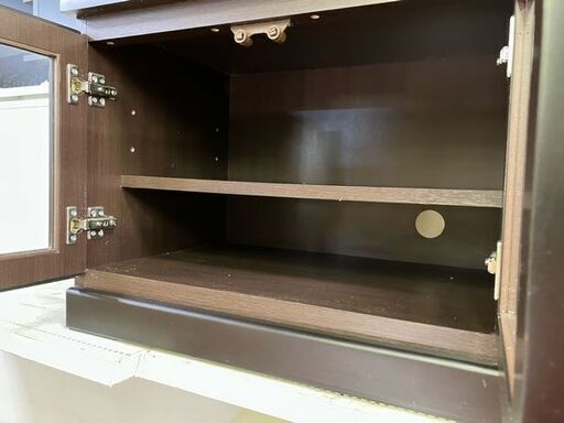 ⑥ リサイクルショップスターズ城西店 テレビ台 収納 テレビ視聴 ゲーム機収納 ブラウン