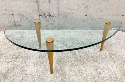 イタリア製 アクタス ポラダハゴ ガラステーブル センターテーブル