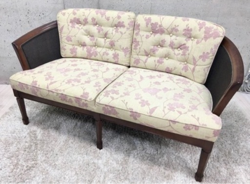 maruni 2人掛けソファ ファブリック2Pソファ ソファ 椅子 イス 花柄