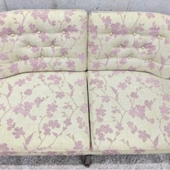 maruni 2人掛けソファ ファブリック2Pソファ ソファ 椅子 イス 花柄の画像