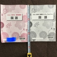 2023 新中2 春期講習　問題集の画像