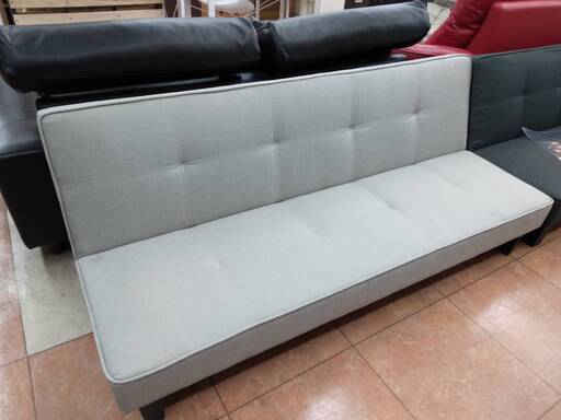 😉未使用品😉大川家具直送 ソファベッド ファブリック グレー リクライニング😉2757