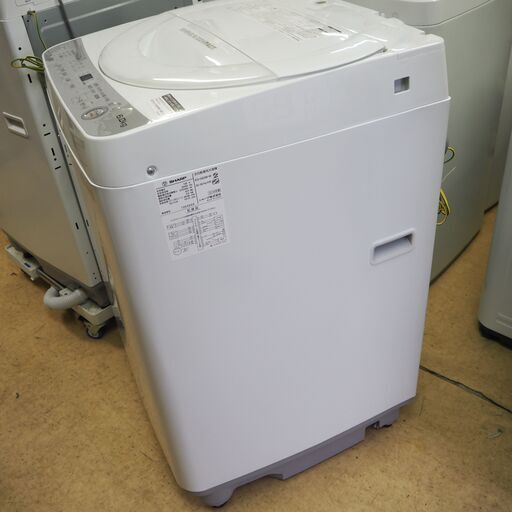 2018年製 動作品 1カ月保証 シャープ 全自動洗濯機 配達設置対応(有料) 6.0kg ES-GE6B