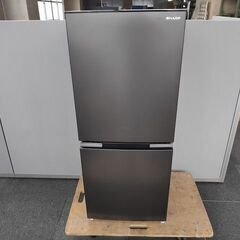 シャープ SJ-D15H-H 2ドア冷蔵庫 ダークグレー色 152L『中古美品』2022年