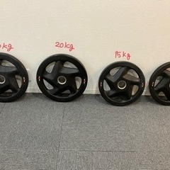 ラバープレートセット(20kg×2、15kg×2、径50mm)