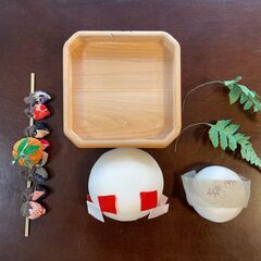 【商談中】さしあげます　古い和布でできた鏡餅かざりの画像