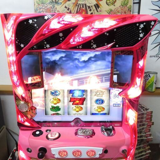 パチスロ実機 押忍! 番長3 操パネル コイン不用機 ボリューム調整付き スロット│江別市のリサイクルショップドロップ