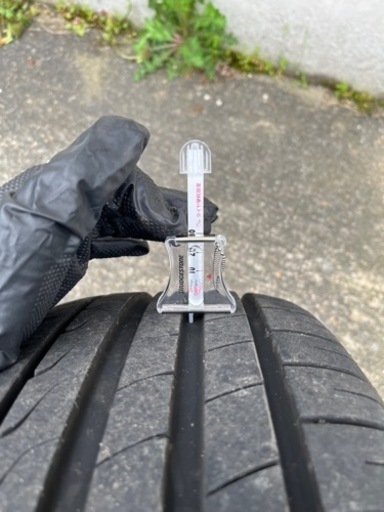 ☆激安☆ 19インチ 7.5J +53 タイヤアルミセット ☆アルミ程度良好タイヤバリ山☆