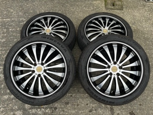 ☆激安☆ 19インチ 7.5J +53 タイヤアルミセット ☆アルミ程度良好タイヤバリ山☆