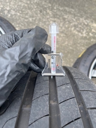 ☆激安☆ 19インチ 7.5J +53 タイヤアルミセット ☆アルミ程度良好タイヤバリ山☆