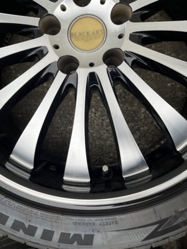 ☆激安☆ 19インチ 7.5J +53 タイヤアルミセット ☆アルミ程度良好タイヤバリ山☆