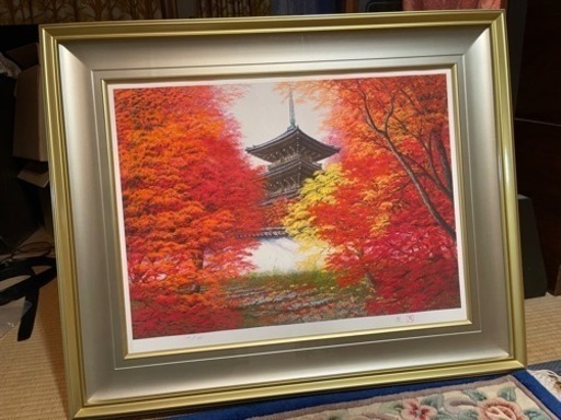 絵画　三井寺錦秋