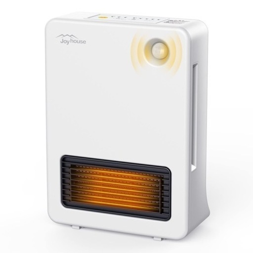 【✨美品✨】セラミックファンヒーター 人感センサー付き 温度調節可能 1200W 瞬間即暖 ファンヒーター