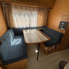 キャンピングトレーラー 免許不要 6人就寝 リン酸鉄リチウム エアコン ムーバー Antares luxe 426 2006年式 灯油FFヒーター Caravelairの画像