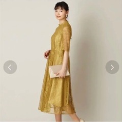エメ　Aimer 結婚式　ドレス　パーティードレス　マスタードの画像