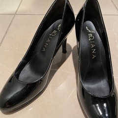 【美品】DIANA/ダイアナ　日本製　ブラック　ハイヒール　23.5cmの画像