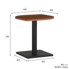 arne　ホワイトウッド×ホワイト脚  リーフ型カフェテーブルの画像