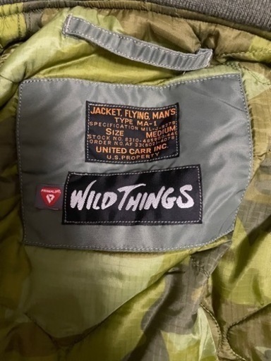 Wild things × United carr MA-1 ワイルドシングス  ほぼ新品