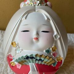 博多人形　女の子　陶器　達磨