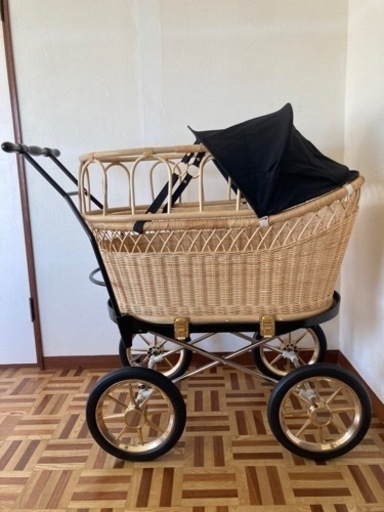 東京乳母車(プスプス) 強化パイプ　黒×ゴールド