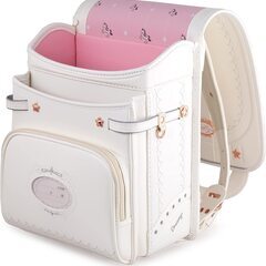 【新品】最新 女の子ランドセル ユニコーンモデル 高級 パール生地 6年保証 全国送料無料 スクールバック 小学生通学カバン　ホワイトの画像