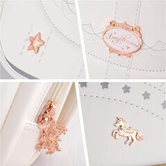 【新品】最新 女の子ランドセル ユニコーンモデル 高級 パール生地 6年保証 全国送料無料 スクールバック 小学生通学カバン　ホワイトの画像