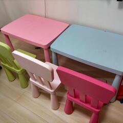 IKEA マンムット テーブル椅子セット


