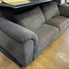 ⑥ リサイクルショップスターズ城西店 ソファ 4人掛け 大型 家族団らん ねずみ色 の画像