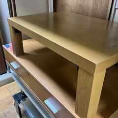 ⑥ リサイクルショップスターズ城西店 テーブル ちゃぶ台 食卓 食事 団らん 茶色の画像