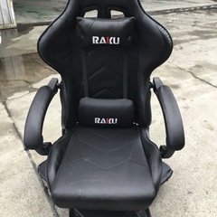 ✨値下げ✨RAKUゲーミングチェア　座椅子型　ブラック
