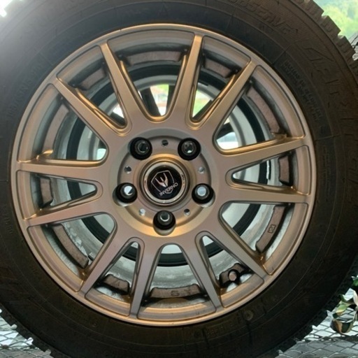 【中古】パリ溝スタッドレス&アルミ4本セット　　195/65R15