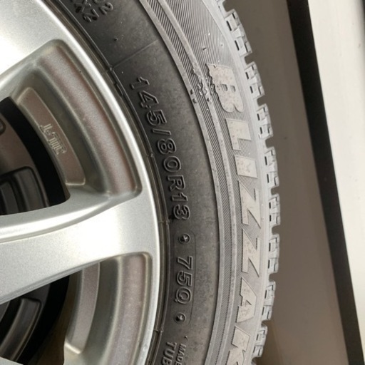 【中古】軽自動車スタッドレス&ホイール4本セット　145/80R13