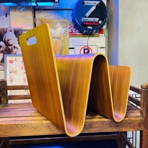 offi オッフィ マガジンラック プライウッド ブックスタンド マグ