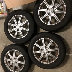 155/65R13 トーヨー　1本パンク修理痕あり　アルミホイール付き