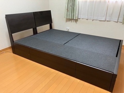 4月29・30引取り希望☆ニトリ引出し付ダブルベッド