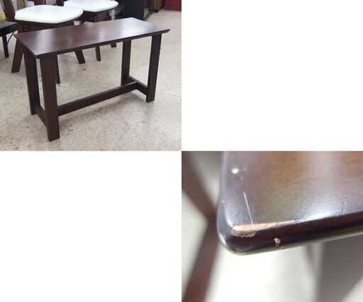 ダイニングセット 伸長式テーブル 92～120cm 回転椅子×2 ベンチ×1 4点セット☆ 札幌市 北区 屯田 