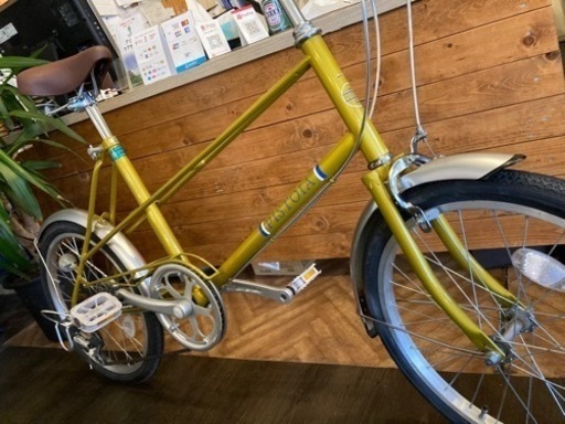 【前後タイヤ新品！】6段変速　20インチミニベロ　マスタード