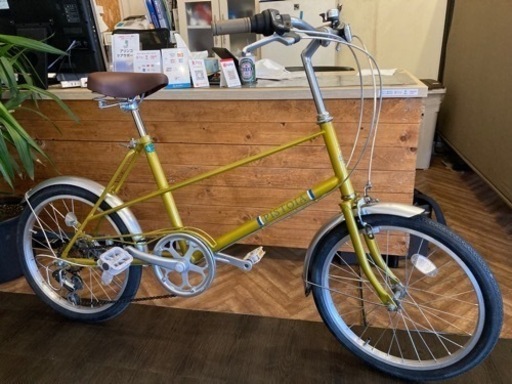 【前後タイヤ新品！】6段変速　20インチミニベロ　マスタード