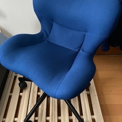 中古美品 スリムフィットチェア ブルー ドウシシャSFC-BLブ...