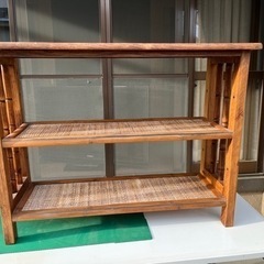 木製3段棚差し上げます。の画像