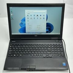 送料無料 保証付 高速SSD フルHD 15.6型 ノートパソコン NEC PC-VK30HDZEN 中古美品 第4世代 Core i7 8GB DVD テンキー Windows11 Office済