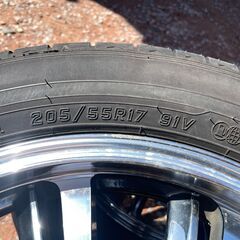 205/55R17　ノーマルタイヤ・ホイールセット　中古タイヤお安くお譲りいたします。 の画像