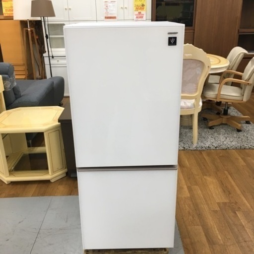 S742 ⭐ SHARP SJ-GD14D-W [プラズマクラスター冷蔵庫 (137L・つけかえどっちもドア) 2ドア クリアホワイト