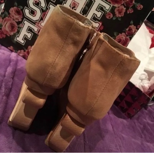 Jeffrey Campbell スケート スエード ムートン キャメル 木靴