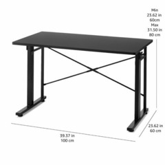 タイトル 未使用 Amazonベーシック パソコンデスク 昇降式 ブラック 幅100×奥行60 高さ60/65/70/75/80cm 変更可能