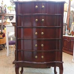 アンティーク家具 猫脚 ネコ脚 5段チェスト サイドチェスト サイド