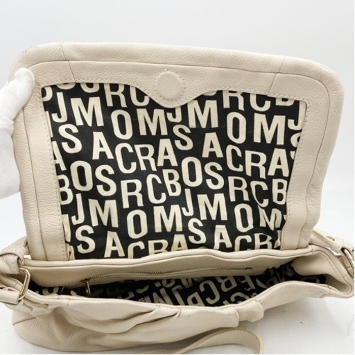 【A品】MARC JACOBS 2WAYバッグ レザー アイボリー A4