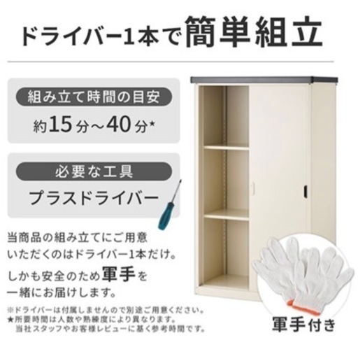 鍵付き物置・新品未使用【本日連絡くれた方には2000円引きします】