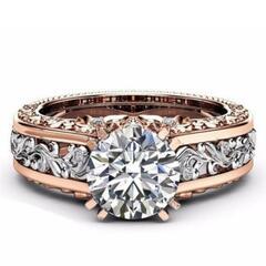 J→→→M10-9    ピンクゴールド仕上/大粒ダイヤモンドＣ...