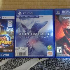 PS4ソフト、エースコンバット7、パワプロ2020、鉄拳7(北米版)